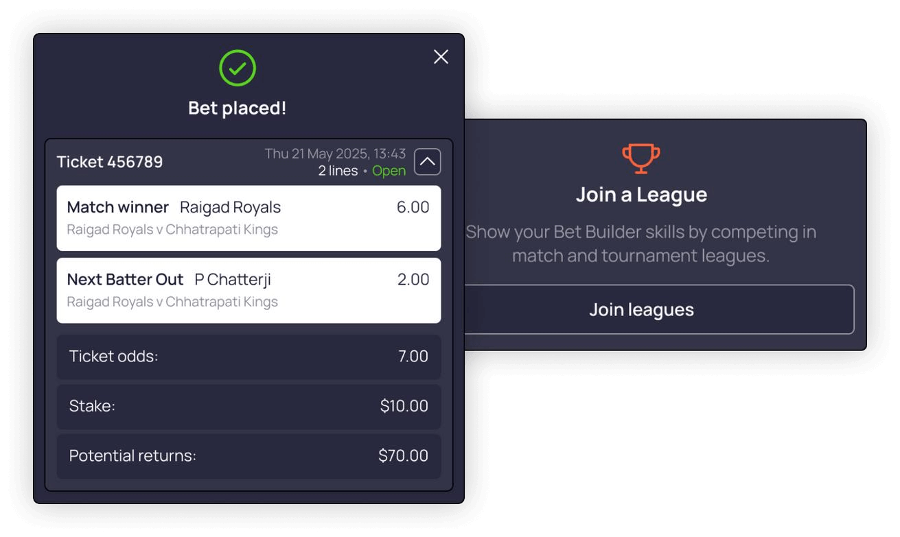 Decimal Data Bet Builder
